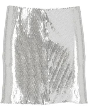 ROTATE BIRGER CHRISTENSEN Sequin Mini Skirt - White