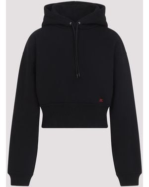 Celine Cropped Hoodie - Black