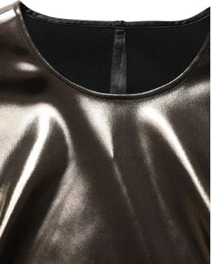 Dolce & Gabbana Metallic Roundneck Sleevelesstank Top Acetate Nylon Elastane - Black