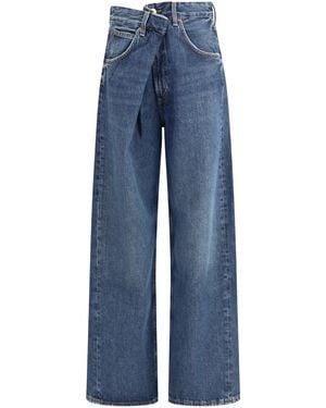 Agolde Vana Wide Leg Jeans Cotton - Blue