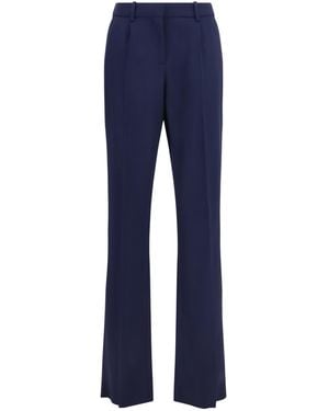 Balenciaga Slim Tailored Trousers Merino Wool Ovis Aries - Blue