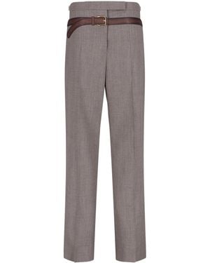 Prada Trousers Polyester Virgin Wool - Grey