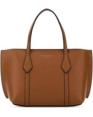 Tory Burch Biscuit Leather Mini Perry Handbag - Brown