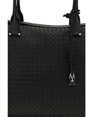 Bottega Veneta Duffels Travel Bag Nappa- Lamb Leather Shoulder - Black