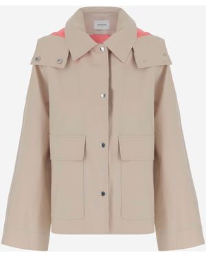 Yves Salomon Hooded Jacket - Natural