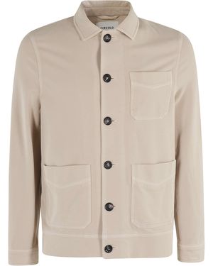 Circolo 1901 Overshirt Tess. Felpa Cotton Elasthan Giacca - Natural
