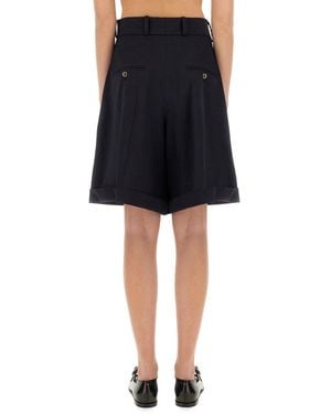 Patou Patou Virgin Wool Bermuda Shorts - Black