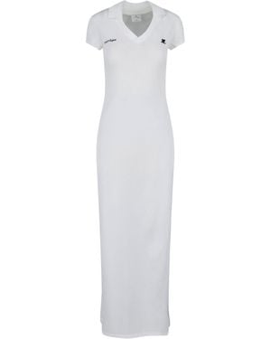 Courreges Maxi Polo Dress - White