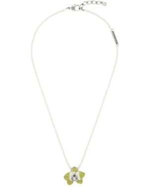 Givenchy Flower Orchid Lime Short Necklace_Lime Necklaces & Pendants - White