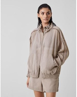 Brunello Cucinelli Coffee Cotton Zip Front Jacket Clothing - Brown
