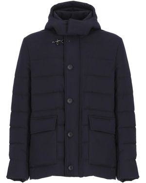 Fay Quilted Down Jacket - Blue