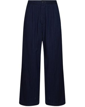 Jacquemus Pyjama Denim Trousers The De-Nîmes Dark Cotton Trousers - Blue