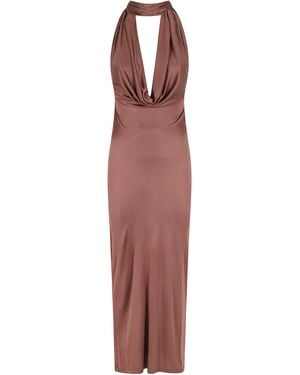 Amazuìn Vivienne Satin Viscosa Abito - Purple