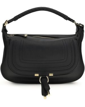 Chloé Marcie Small Shoulder Bag Calf Leather Bos Taurus - Black