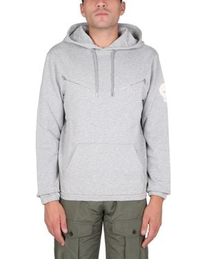 McQueen Sweatshirt With Embroidered Skull Not Specified Sweatshirts - Grey