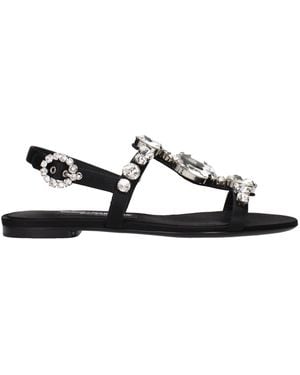 Dolce & Gabbana Dolce&Gabbana Satin Sandals - Black