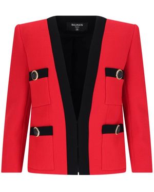 Balmain Jackets - Red