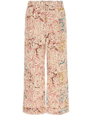 Valentino Garavani Printed Hemp Pant - Natural