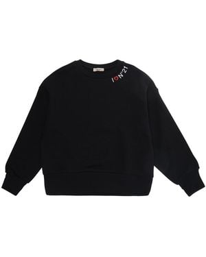 N°21 Crewneck Sweatshirt Girls Cotton Hoods & Sweatshirts - Black
