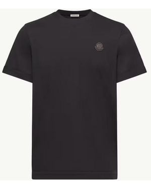Moncler Moncler Logo-Embroidered T-Shirt - Black