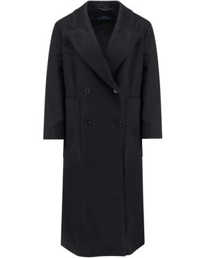 Paltò Giada Double-Breasted Coat - Black
