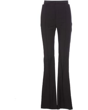 Patrizia Pepe Cotton-Blend Straight-Leg Trousers - Black