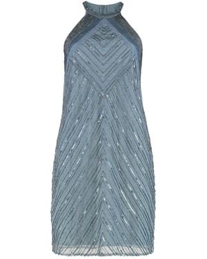 Ralph Lauren Halter Sequin Mini-Dress - Blue