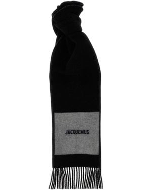 Jacquemus Virgin Wool Scarf - Black