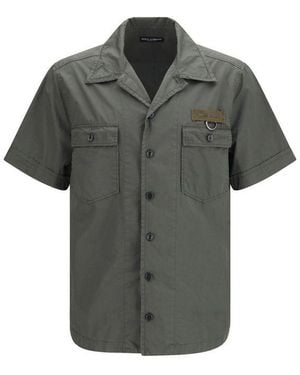 Dolce & Gabbana Cotton Shortsleeve Shirt - Grey