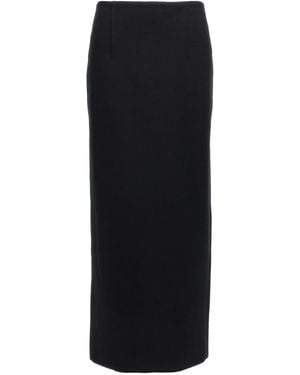 AURALEE Double Face Knit Skirt - Black