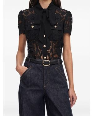 Self-Portrait Top - Black