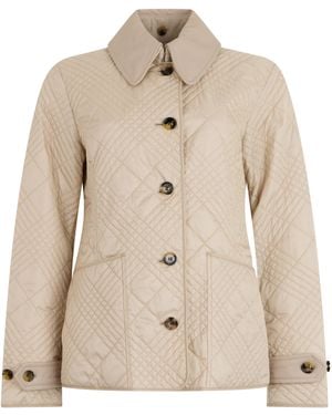 Burberry Shirt Collar Jacket Polyamide - Natural