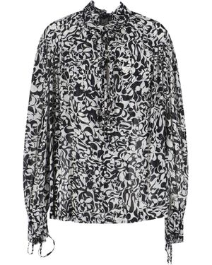 Dries Van Noten Tailored Shirt With Structured Collar And Button-Down Front - Black