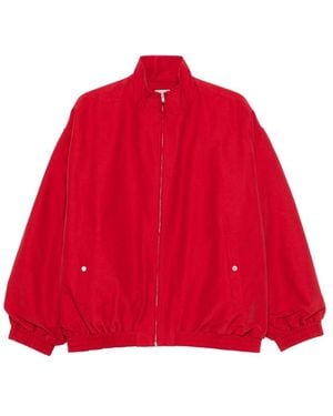 LAMRONS Zip-Up Bomber Jacket - Red
