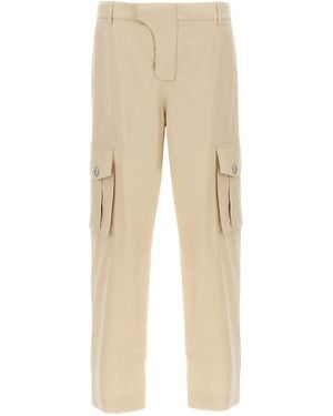 Balmain Cotton Serge Cargo Pants - Natural