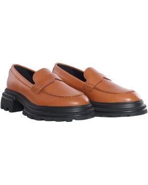 Hogan H674 Mocassino Loafer - Brown