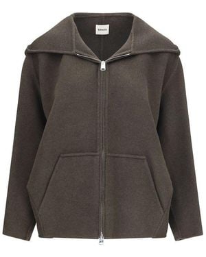 KHAITE Wool Oves Aries Full-Length Jacket Clothing - Gray