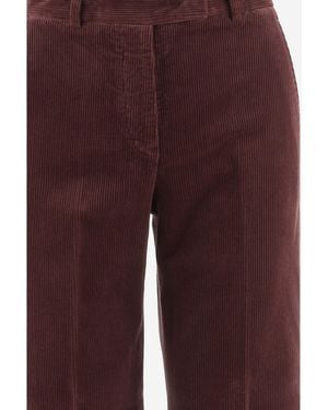 Ql2 Wide-Leg Corduroy Pants Cotton - Purple