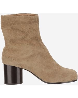 Maison Margiela Tabi Suede Ankle Boots - Brown