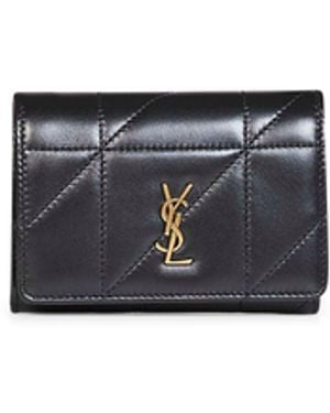 Saint Laurent Jamie Slim Tri-Fold Wallet - White