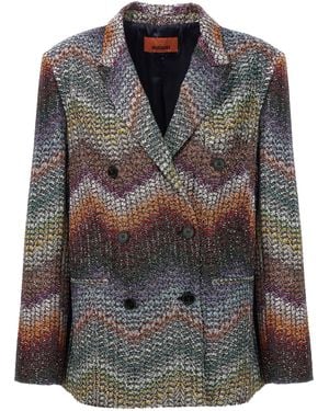 Missoni Lamé And Sequin Viscose Blazer - Black
