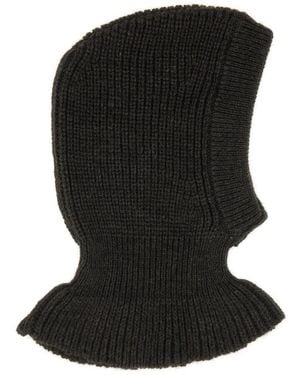 Lemaire Wool And Alpaca Blend Hood Acrylic Hat - Black