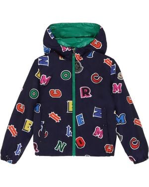 Moncler Hooded Windbreaker Polyamide Jacket - Blue