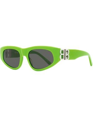 Balenciaga Cateye Sunglasses Bb0095S 009 53Mm Plastic (Acetate) - Green