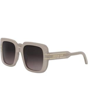 Dior Sunglasses Square Full Rim, Shiny Frame And Smoke Gradient Lens Signatures11I78A1 - Brown