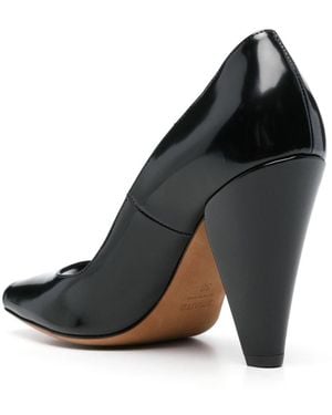 KHAITE Leather Cedar Court Shoes - Black