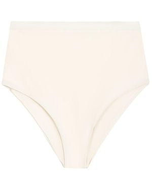 Jil Sander Bikini Briefs With Logo Polyamide Elastane Swim Shorts - White