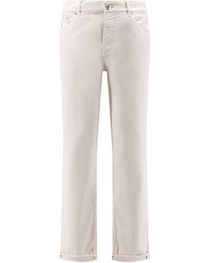 Brunello Cucinelli Traditional Fit Denim Trousers - Grey