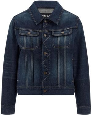 Tom Ford Japanese Denim Jacket - Blue