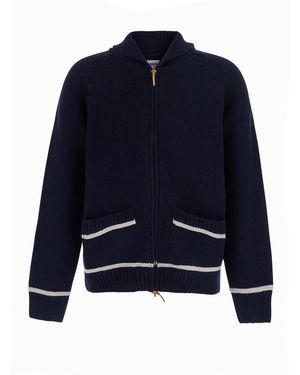 Sebago V-Neck Jumper Portclide Tech Fabric Cotton And Acrylic Top - Blue